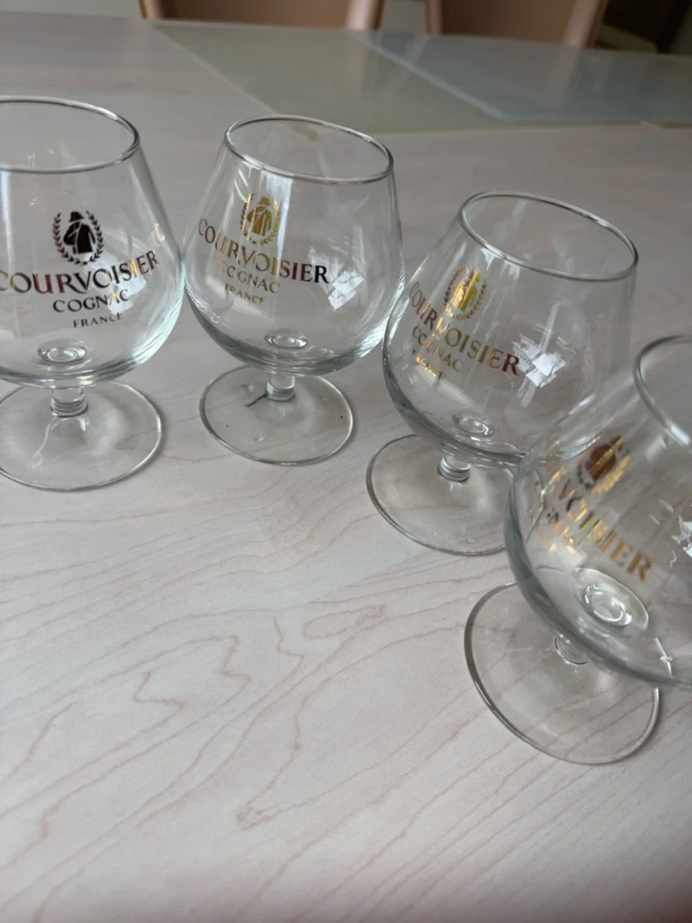 Courvoisier snifter glasses